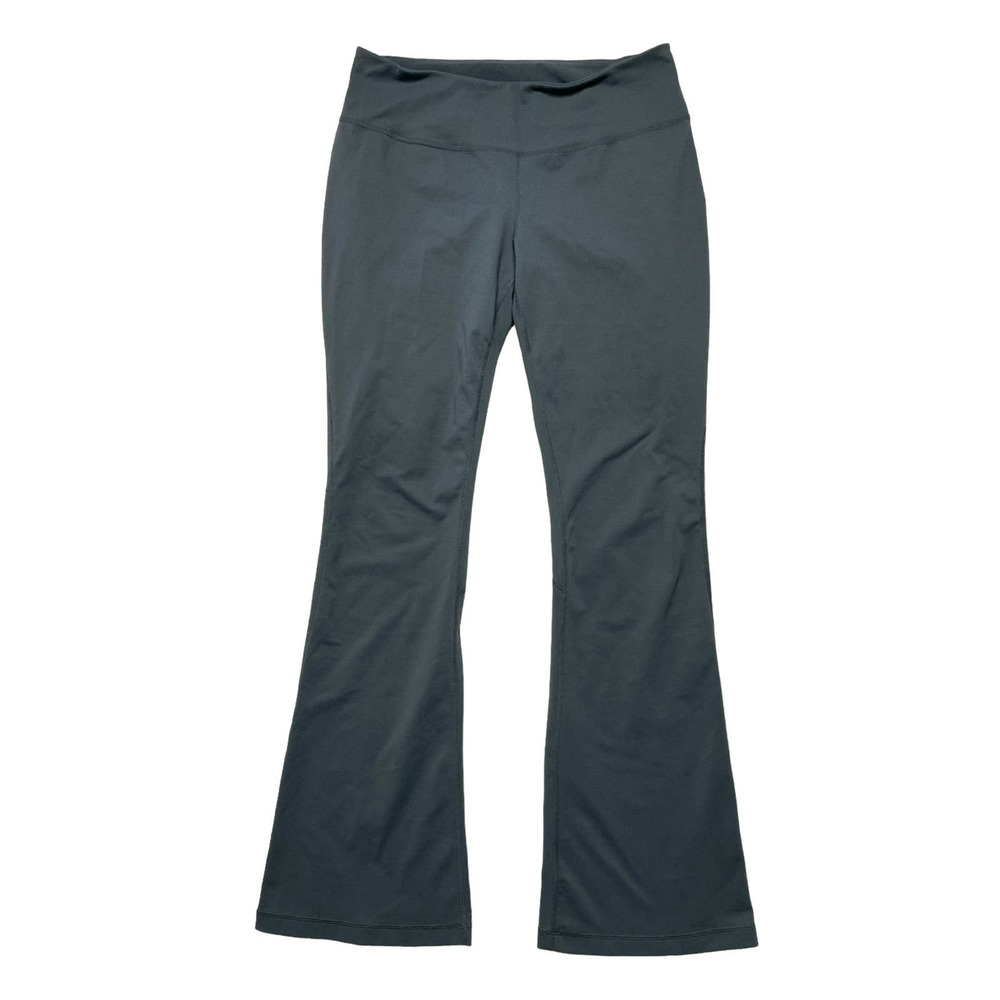 ZELLA Gray Forged Flare Leg Pants Size 10 Womens Mid Rise Full Length Workout